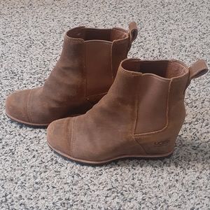 Ugg pax waterproof chipmunk wedge ankle Boots